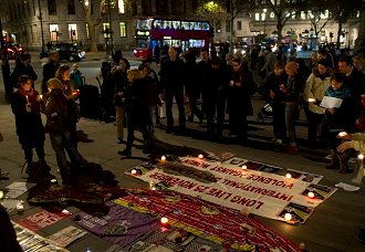 Şiddet sonucu hayatını kaybeden kadınlar Trafalgar’da anıldı